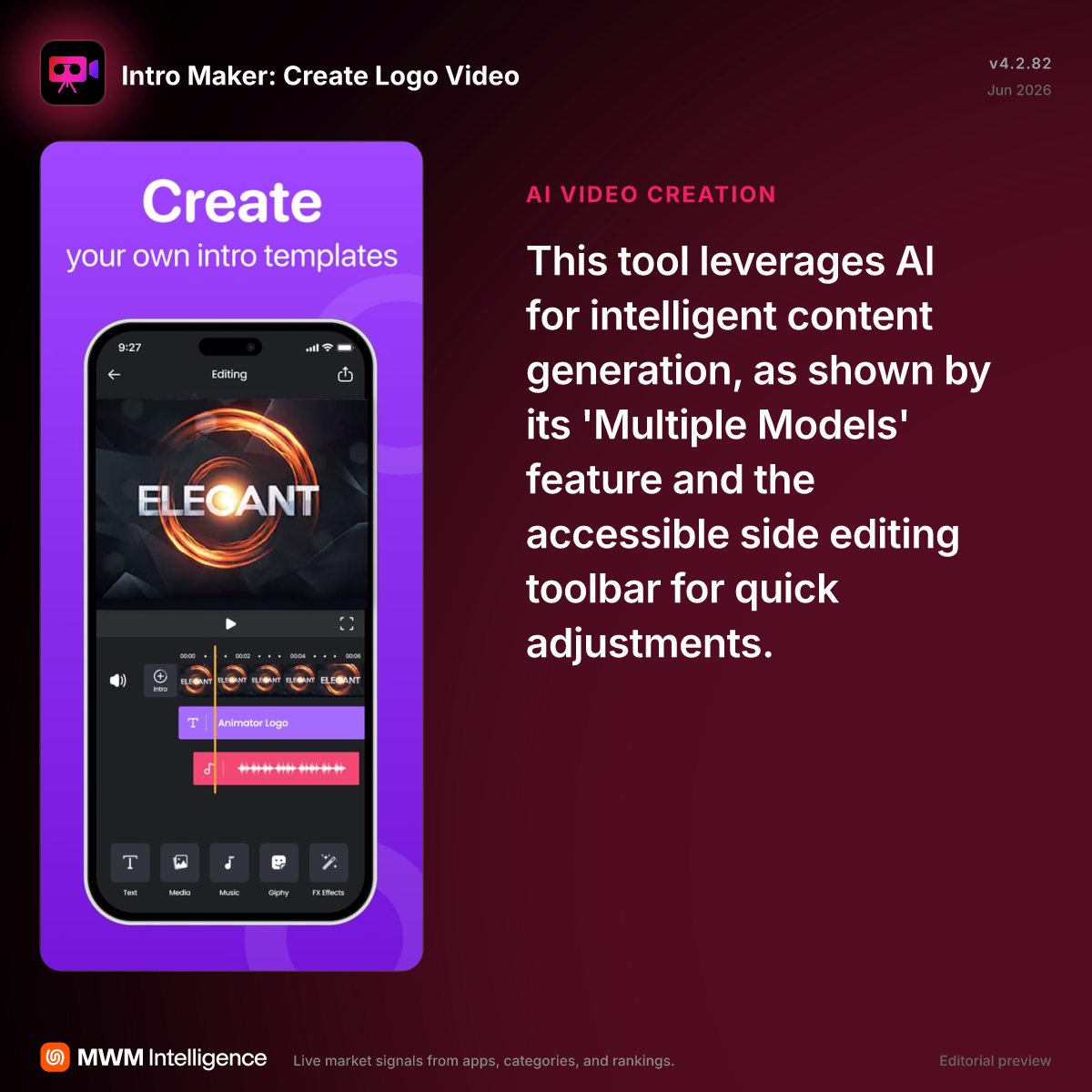 Intro Maker: Create Logo Video - Graphics & Design App | MWM