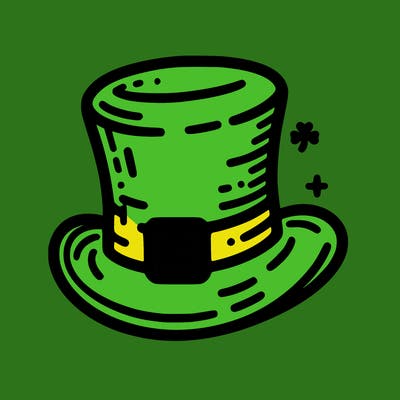 st patrick hat with thin lines