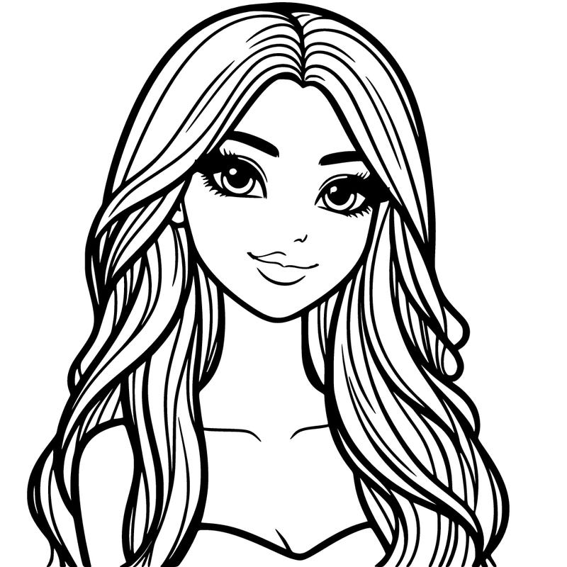 beautiful woman with long hair