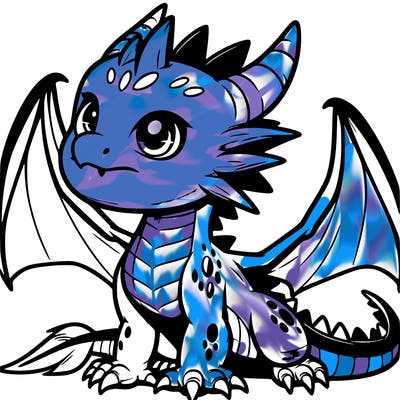 fierce baby night dragon