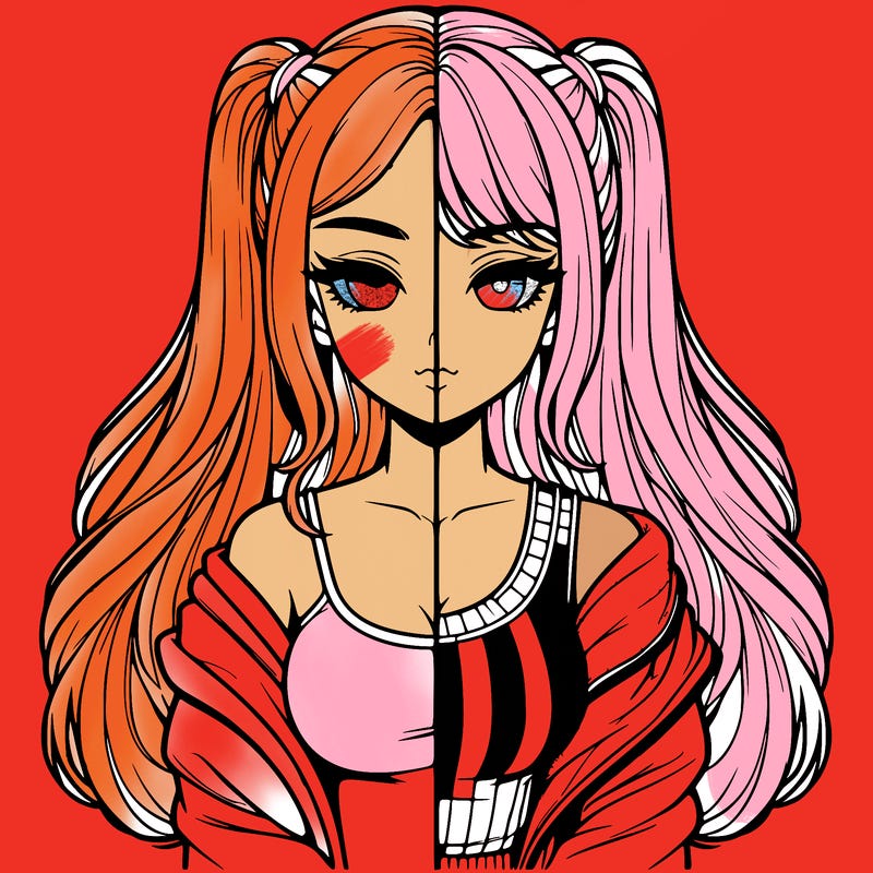 realistic girl split