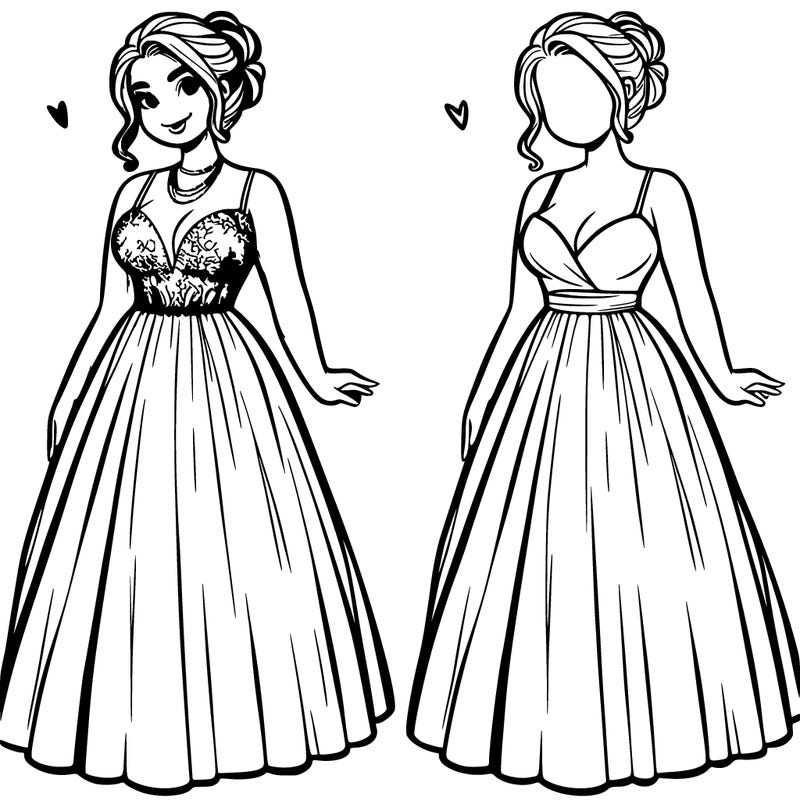 prom dress on curvy woman