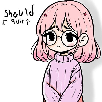 sad girl with glasses in a sweater