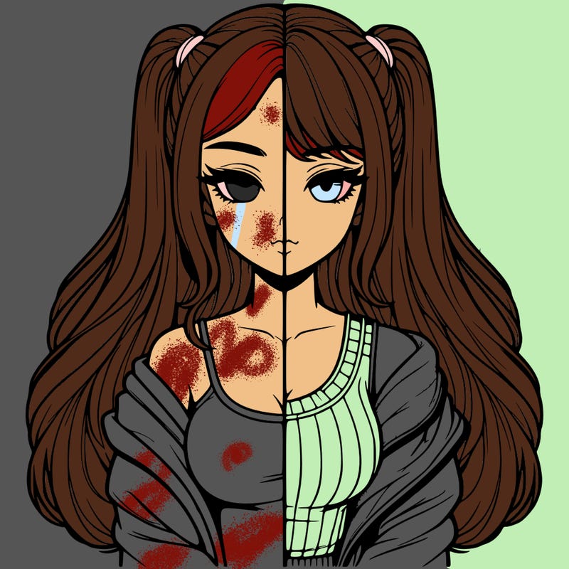 realistic girl split