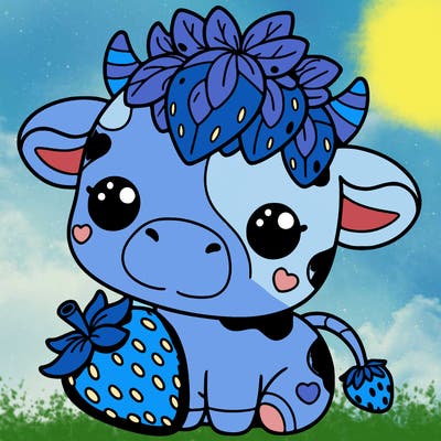cute strawberry cow