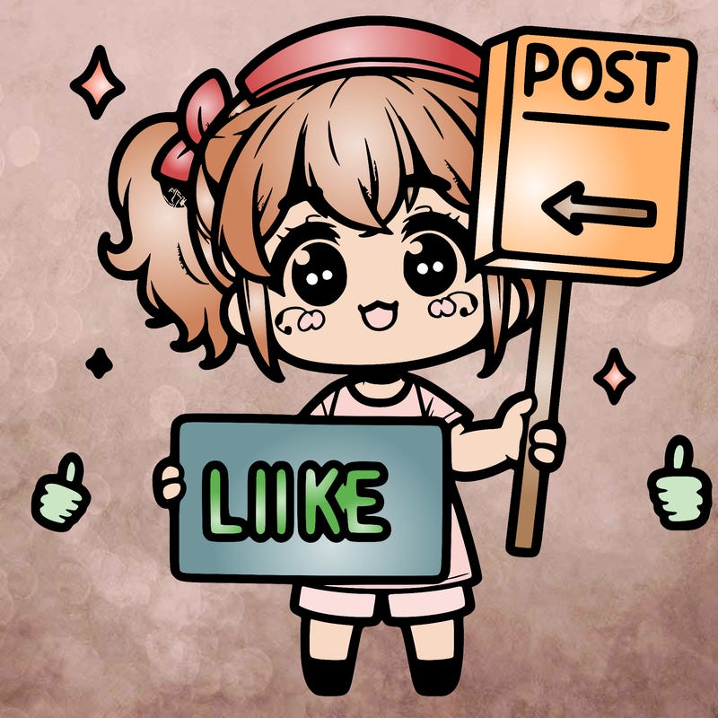 please like my post girl holding a sign