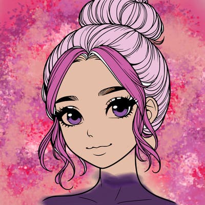 realistic pretty girl with hair in bun