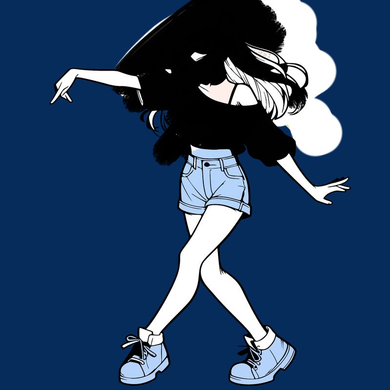 realistic girl danceing