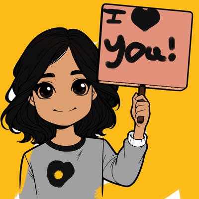 realistic girl holding up a sign
