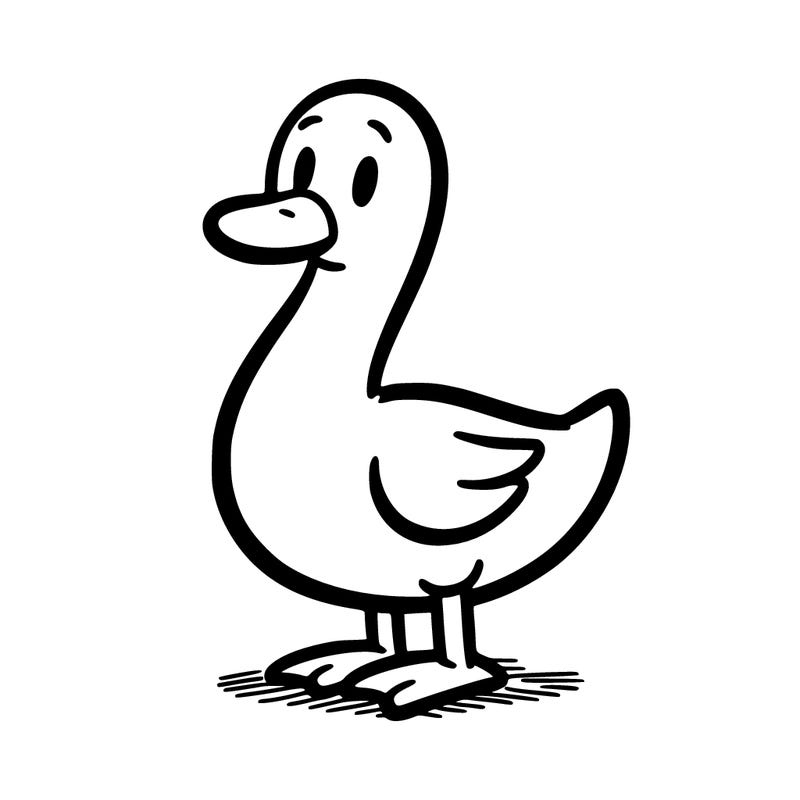 simple comic goose