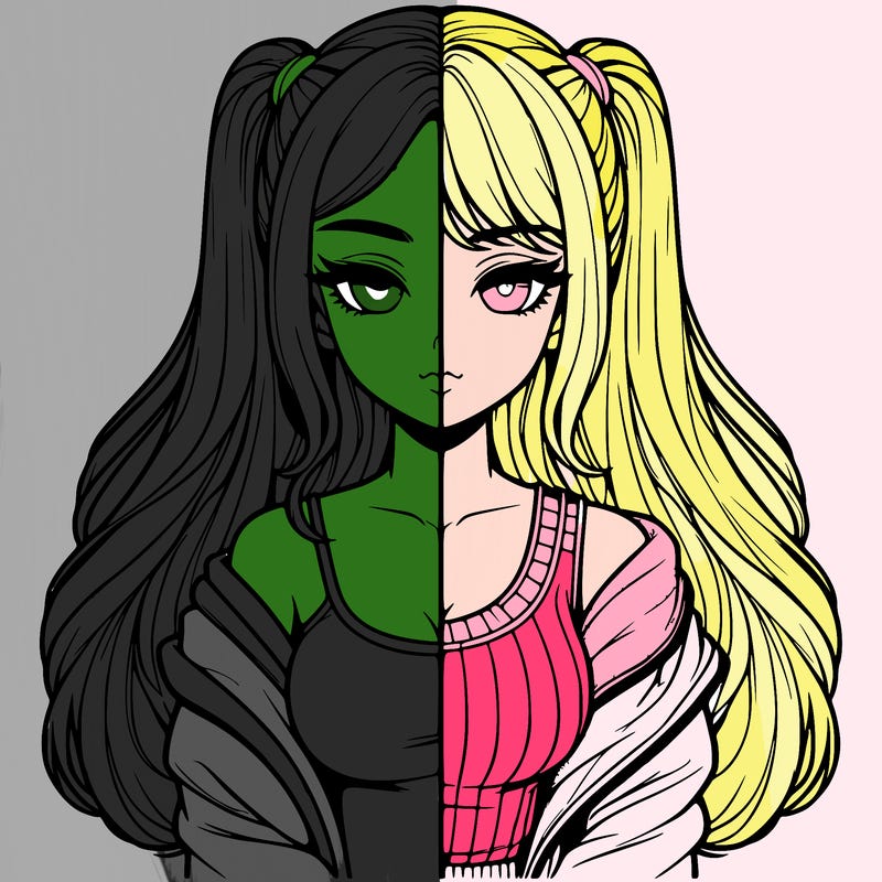 realistic girl split