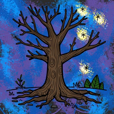 tree trunk without leaves