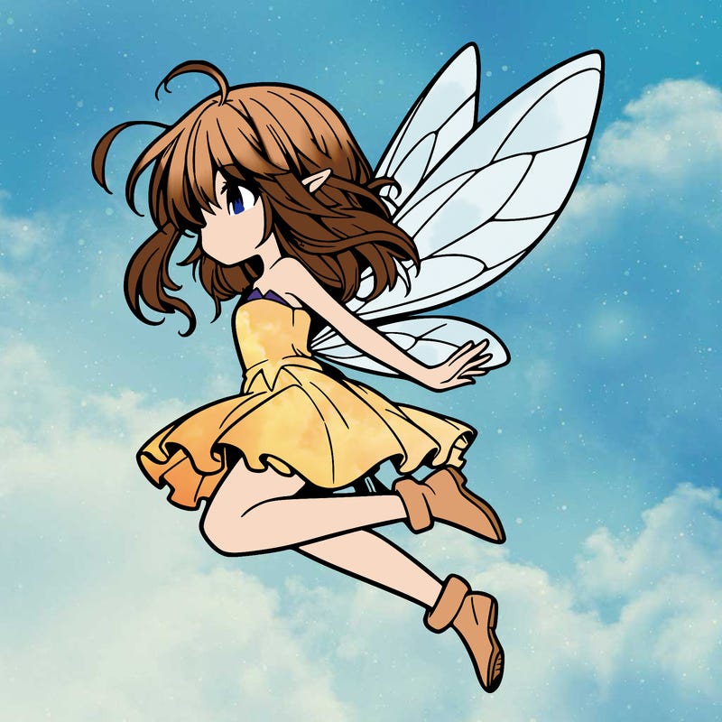 manga fairy flying