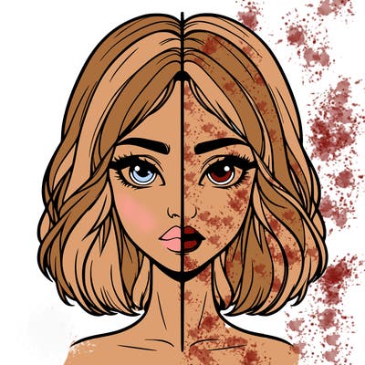 realistic girl split