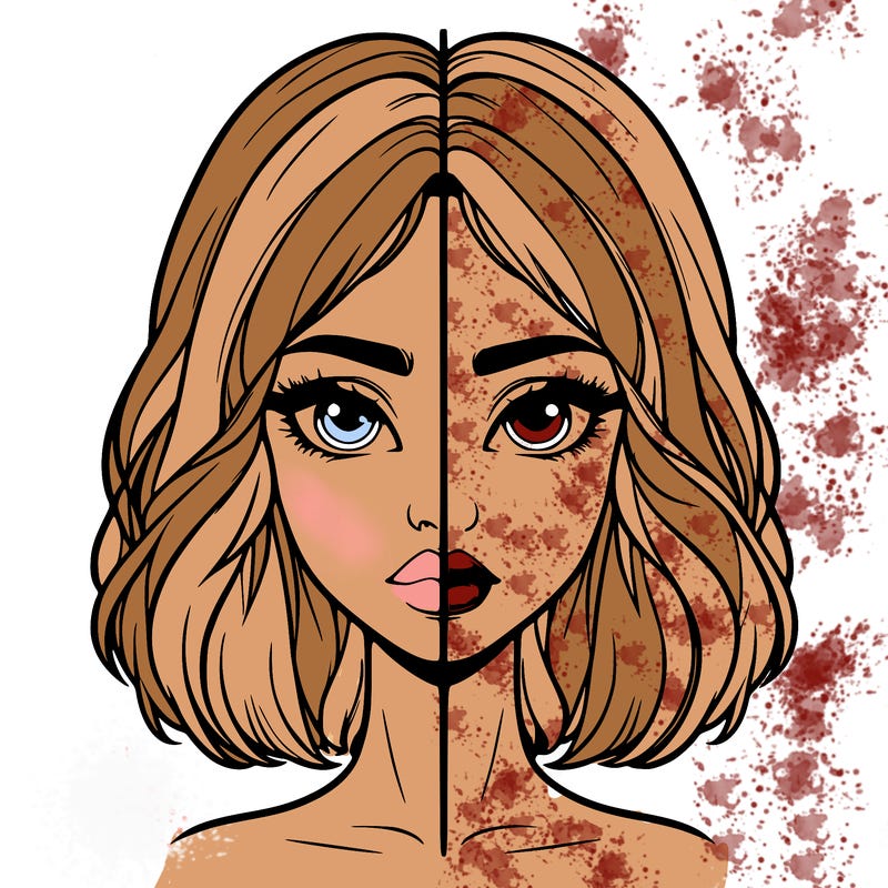 realistic girl split