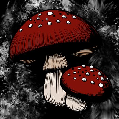 realistic mushroom