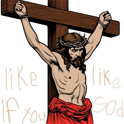 jesus realistic on the cross