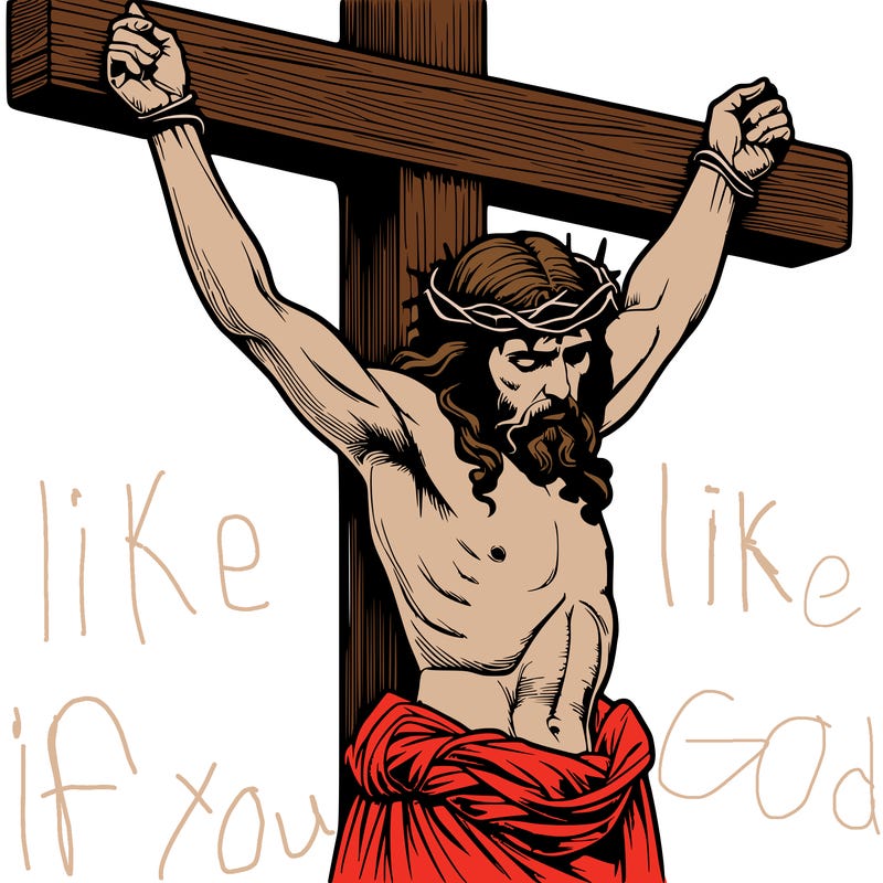 jesus realistic on the cross