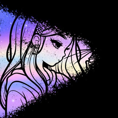 a realistic girl spray painting