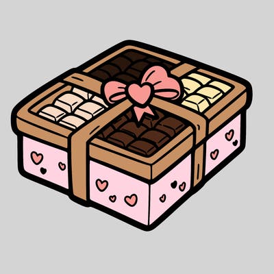 a box of chocolate for valentines day