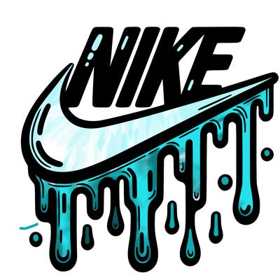 dripping nike logo