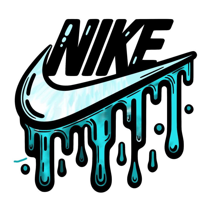 dripping nike logo
