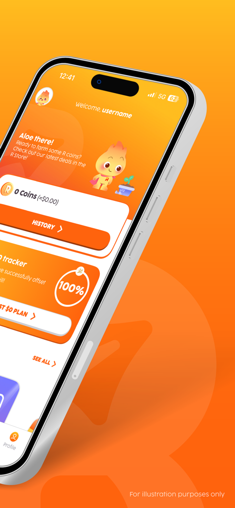 Reward Land - Reward Land mobile app dashboard with R coins balance and rewards tracker