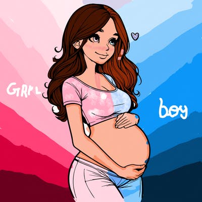realistic pregnant girl