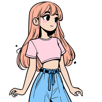 girl in a cute crop top