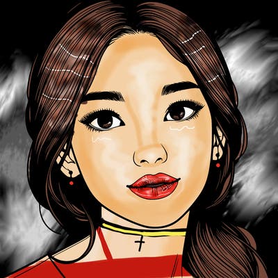 beautiful realistic asian woman