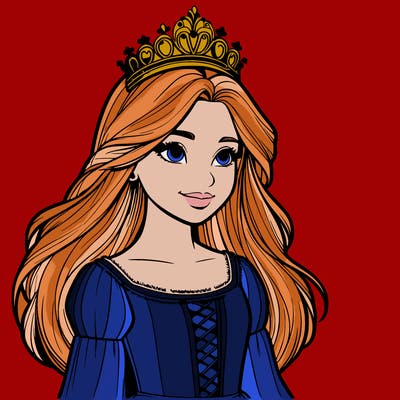 a realistic medieval princess with a tiara