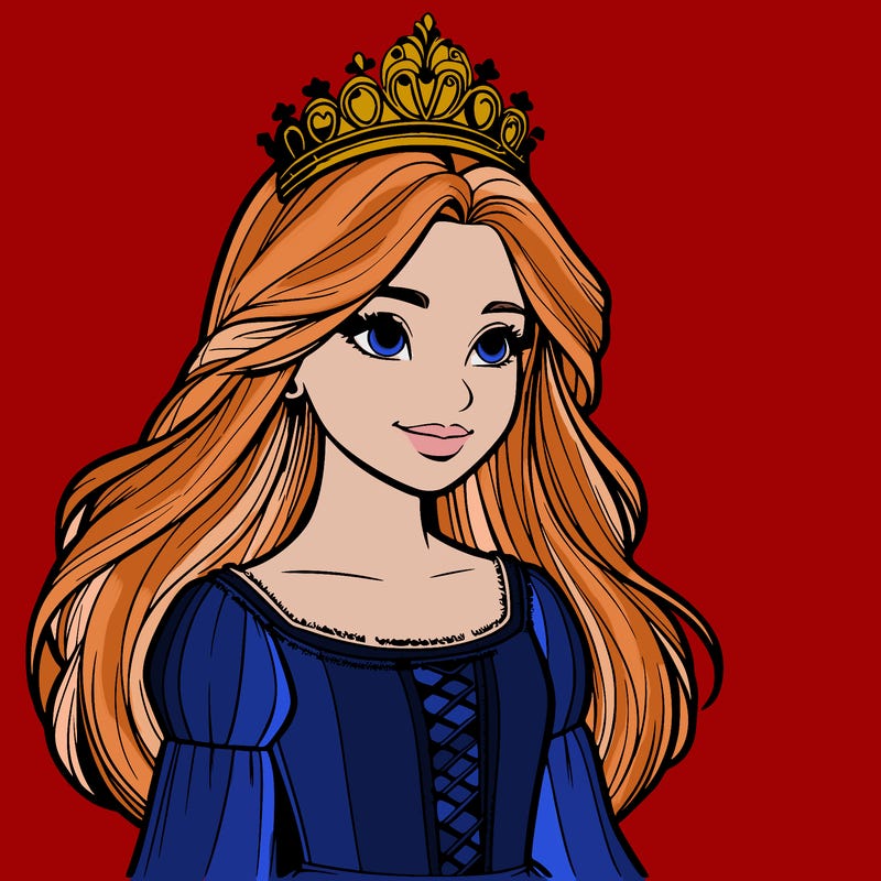 a realistic medieval princess with a tiara