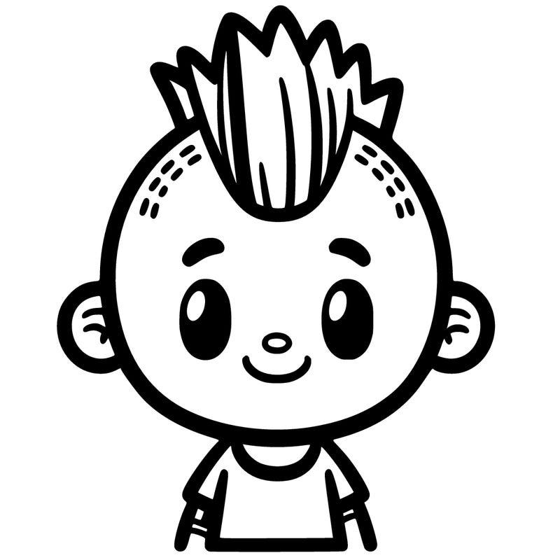 a kid with a mohawk