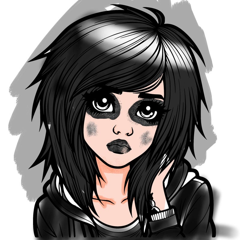 realistic emo girl