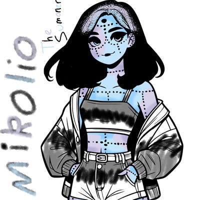 a realistic girl with a crop top and short shorts in an open jacket