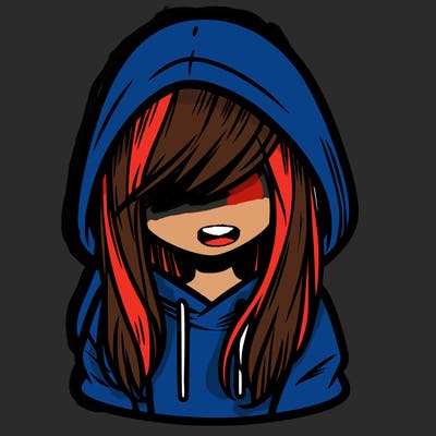 girl with hair covering her face and wearing a hoodie