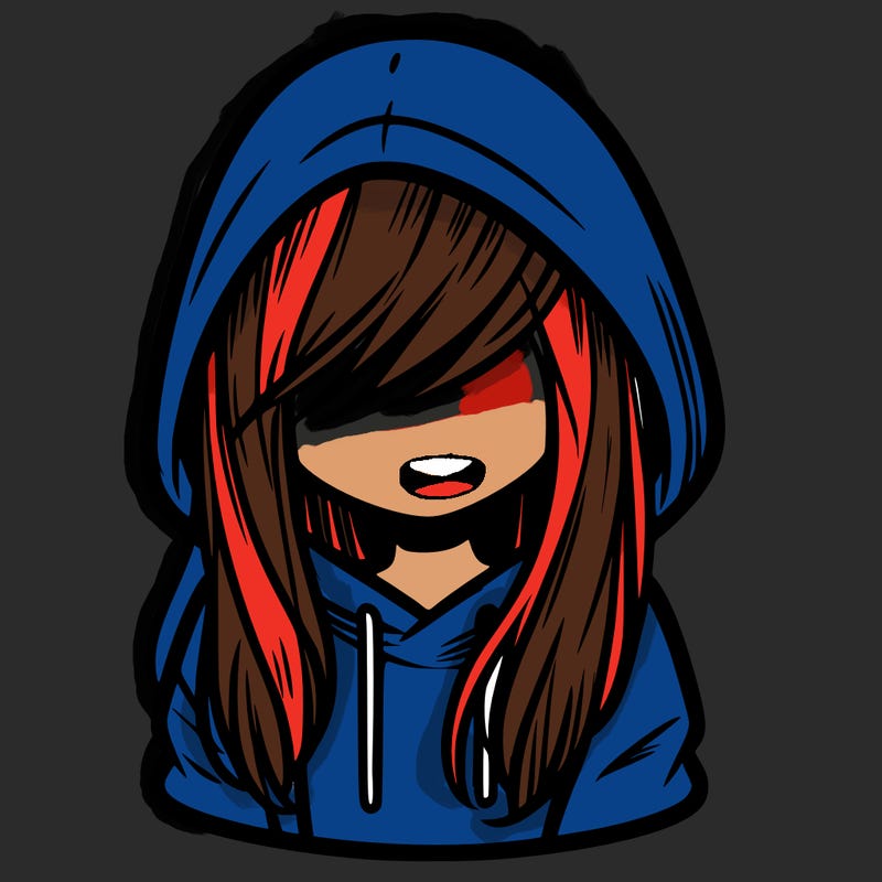 girl with hair covering her face and wearing a hoodie