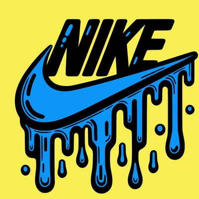 dripping nike logo