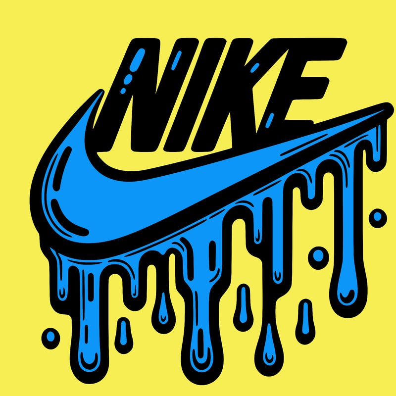 dripping nike logo