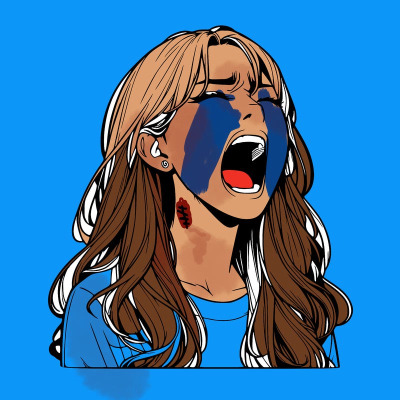 screaming realistic, girl