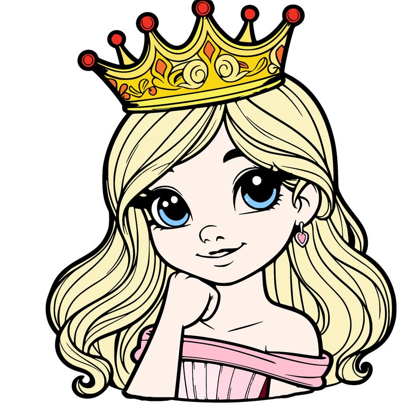 a realistic princess with a realistic crown