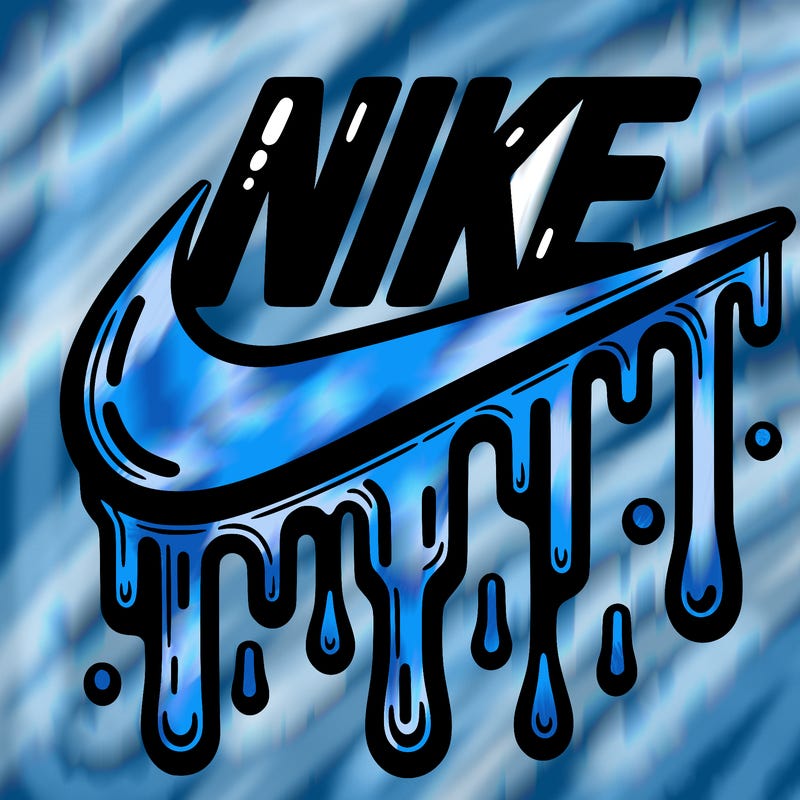 dripping nike logo