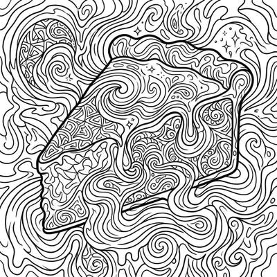 Prepare for a mind-bending coloring session with this unique psychedelic cornbread template. Its intricate swirls and distorted patterns offer a truly immersive artistic challenge for all skill levels.