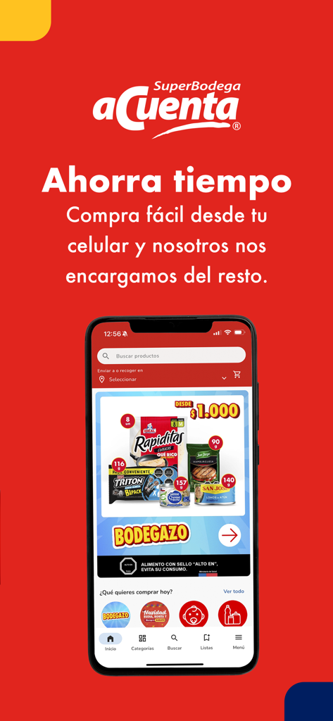 aCuenta - aCuenta mobile app home screen showing grocery deals and categories