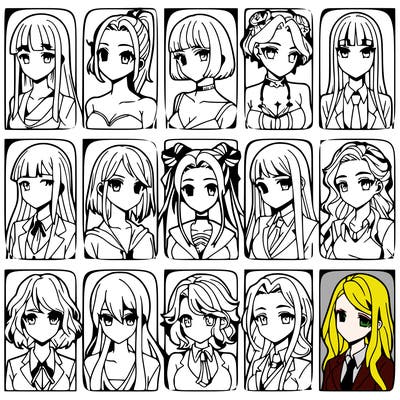 girls that look diffrent anime