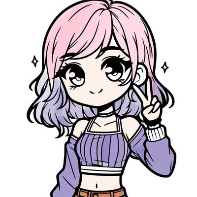 cute girl with crop top