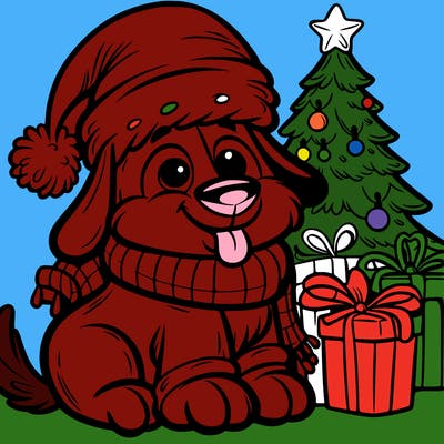 funny christmas dog