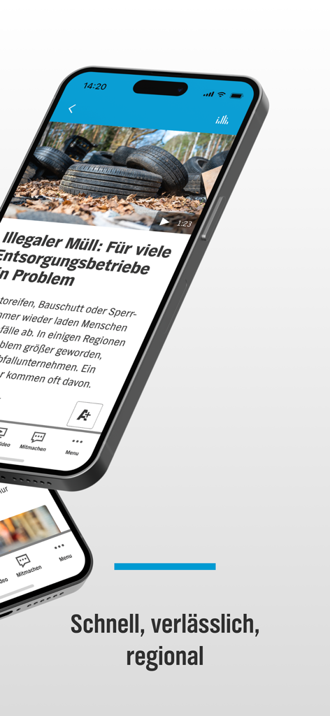 NDR Schleswig-Holstein - iPhone screen showing a regional news article from the NDR Schleswig-Holstein app