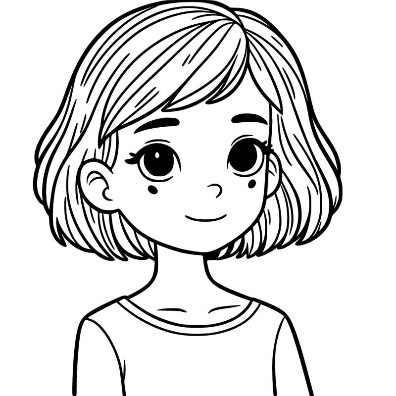 girl with short hair