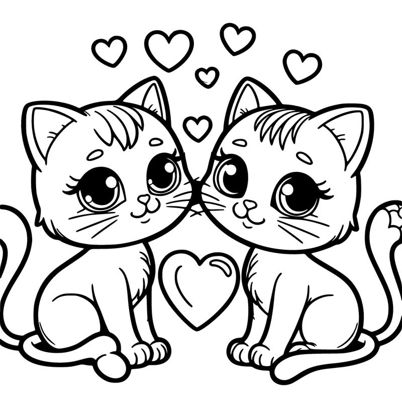 cats in love